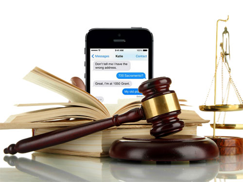 text messages for court
