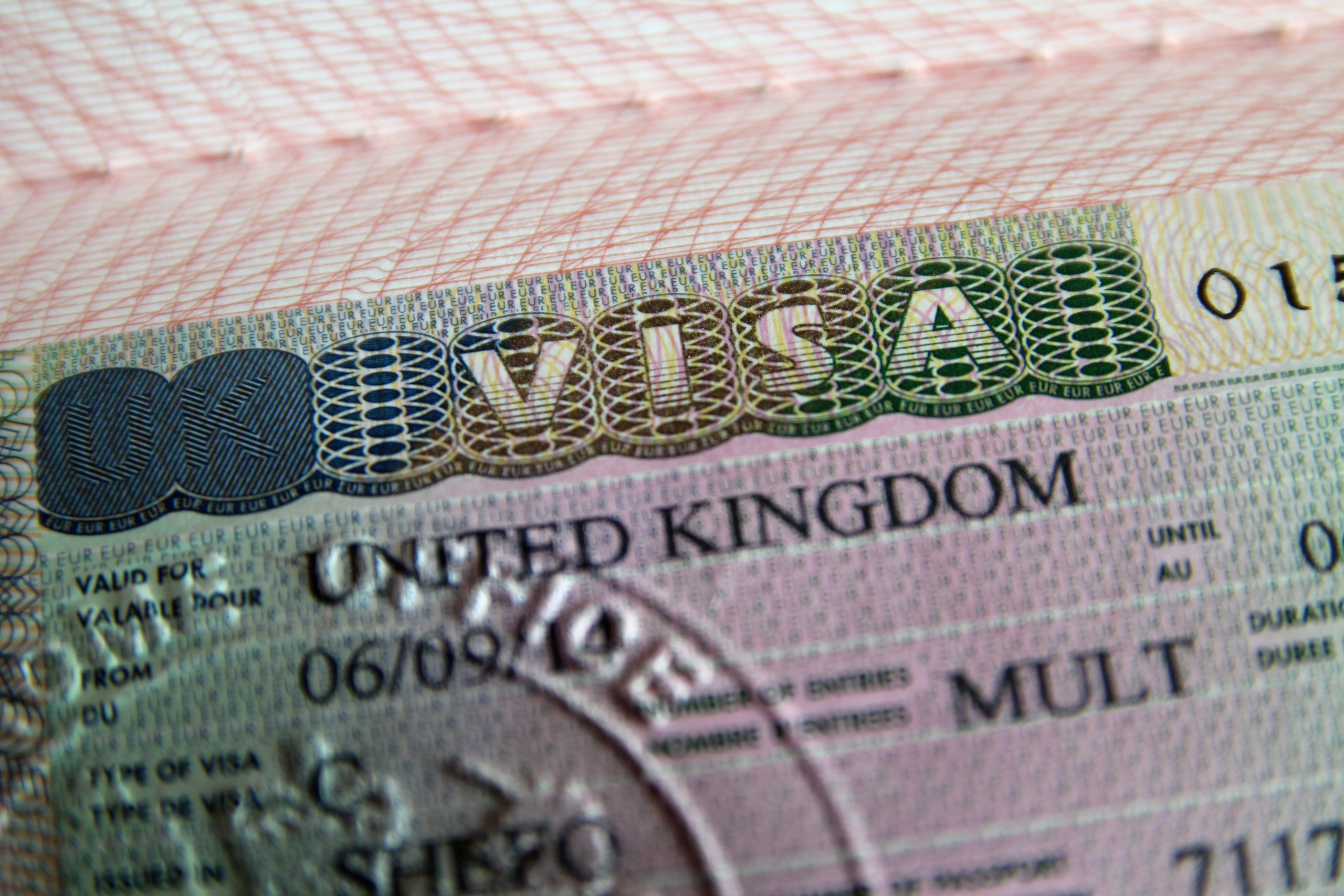 United Kingdom visa in passport scaled 1